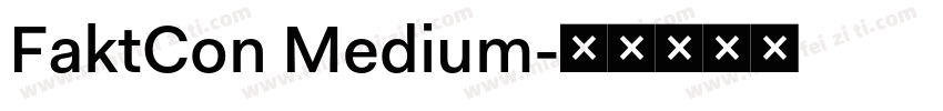 FaktCon Medium字体转换